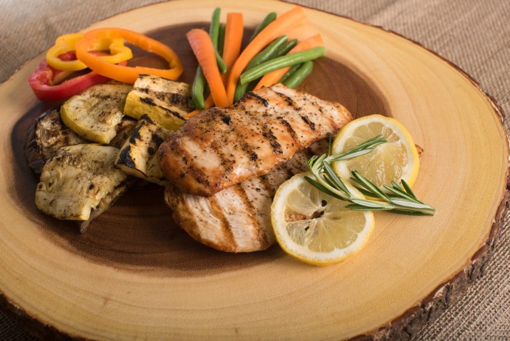 High protein foods like chicken are great for building lean muscle